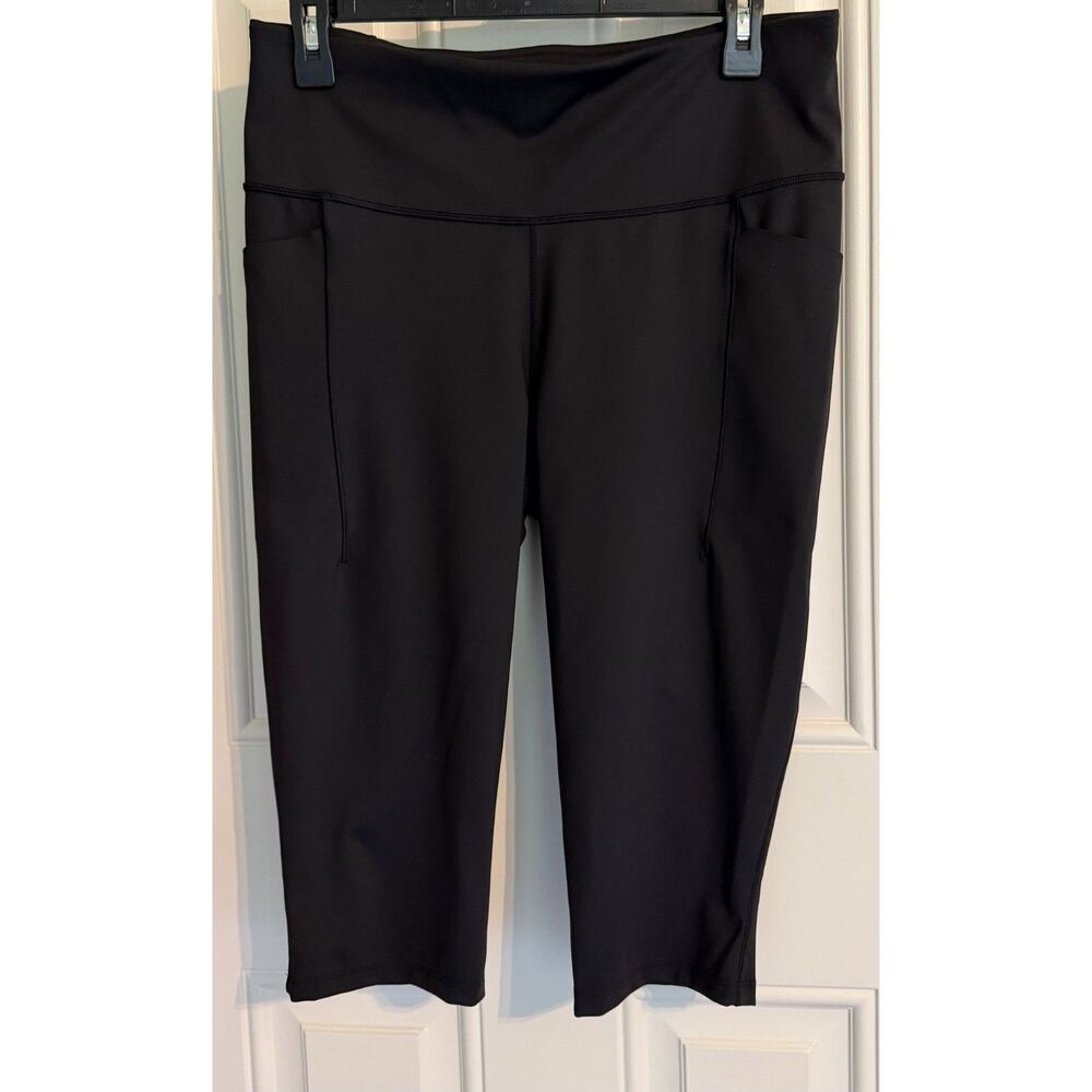 Calia Women's Black Knee Crop Leggings size L